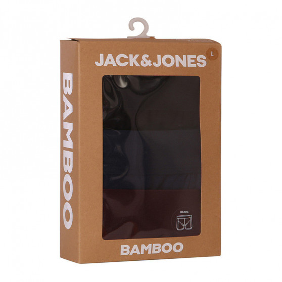 3PACK herenboxershort Jack and Jones bamboe multicolour (12198852 - Port royale/Black)
