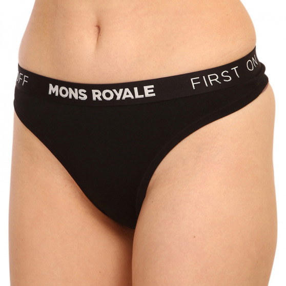Dames string Mons Royale merino zwart (100311-1015-001)
