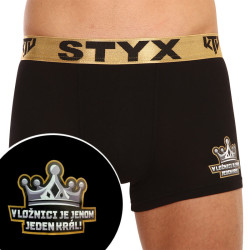 Herenboxershort Styx / KTV sport elastiek zwart - goud elastiek (GTZK960)