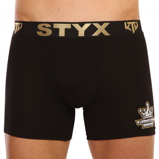 3PACK herenboxershort Styx / KTV lang sport elastisch zwart (UTZUTCLUTCK960)