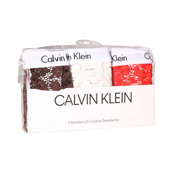 3PACK Dames Braziliaanse slip Calvin Klein veelkleurig (QD3925E-143)