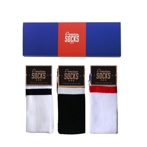 3PACK American Socks Classics sokken in geschenkverpakking (ASB001)