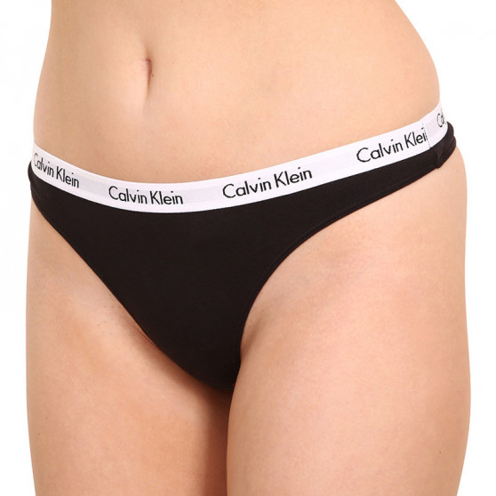 3PACK dames string Calvin Klein veelkleurig (QD3587E-1CX)