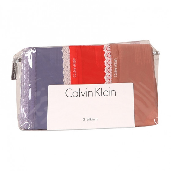 3PACK damesslip Calvin Klein veelkleurig (QD3804E-147)