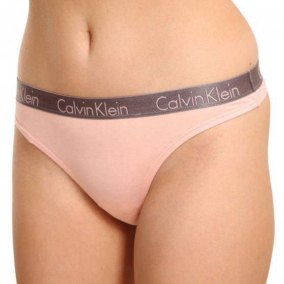 3PACK dames string Calvin Klein veelkleurig (QD3560E-1CZ)
