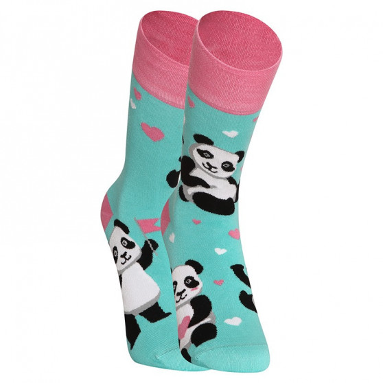Vrolijke bamboe sokken Dedoles Panda en hartjes (D-U-SC-RS-C-B-1547)