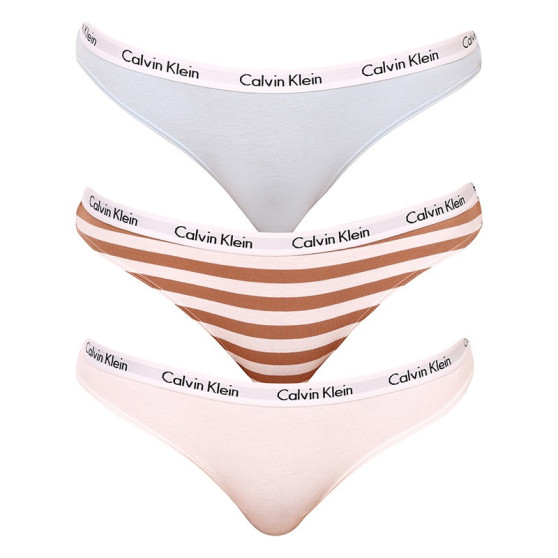 3PACK Dames slip Calvin Klein veelkleurig (QD3588E-642)