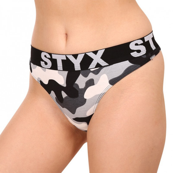 Dames String Styx kunst sport rubber camouflage (IT1457)