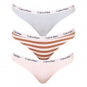 3PACK Dames slip Calvin Klein oversized multicolour (QD3801E-642)