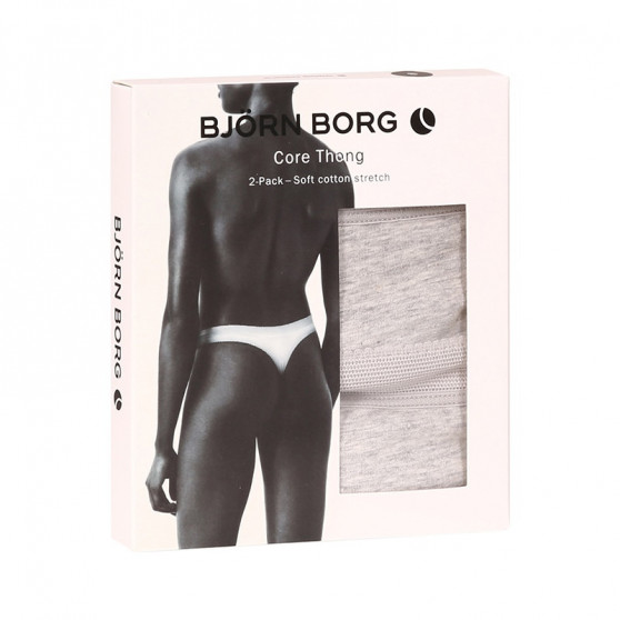 2PACK dames string Bjorn Borg grijs (10000162-MP003)
