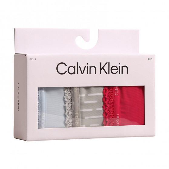 3PACK Dames slip Calvin Klein veelkleurig (QD3804E-6VW)