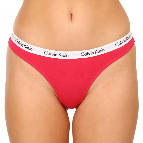 3PACK dames string Calvin Klein veelkleurig (QD3587E-658)
