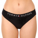 Dames slip Tommy Hilfiger micro pluche zwart (UW0UW03982 BDS)
