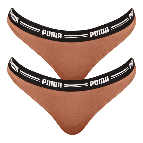 2PACK dames string Puma bruin (603034001 013)