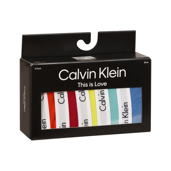 5PACK damesslip Calvin Klein veelkleurig (QD3586E-BNG)
