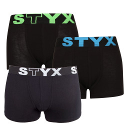 3PACK kinderboxershort Styx sport elastisch zwart (3GJ96012)
