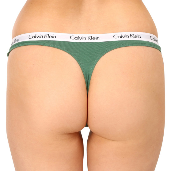 3PACK dames string Calvin Klein veelkleurig (QD3587E-BP4)