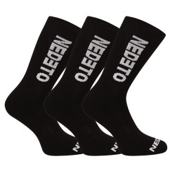3PACK sokken Nedeto hoog zwart (3NDTP001-brand)