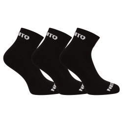 3PACK sokken Nedeto enkelsokken zwart (3NDTPK001-brand)