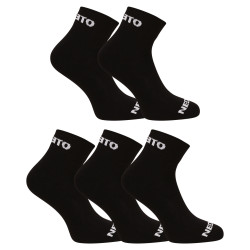 5PACK sokken Nedeto enkelsokken zwart (5NDTPK001-brand)