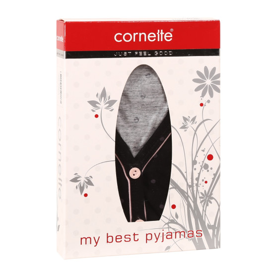 Nachtjapon voor dames Cornette zwart (485/296)