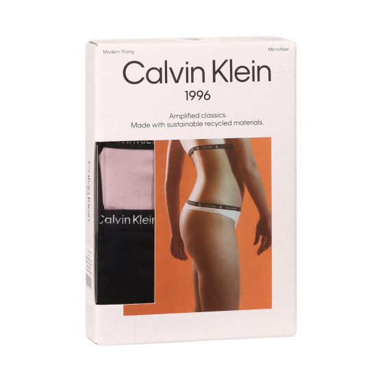 2PACK dames string Calvin Klein veelkleurig (QD5035E-C4U)