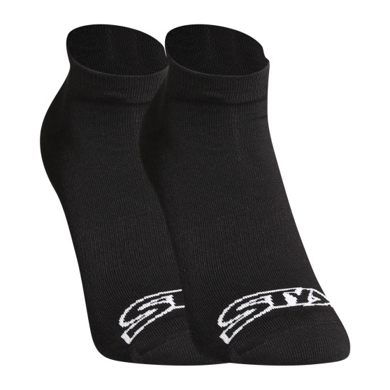 Sokken Styx laag zwart met wit logo (HN960)