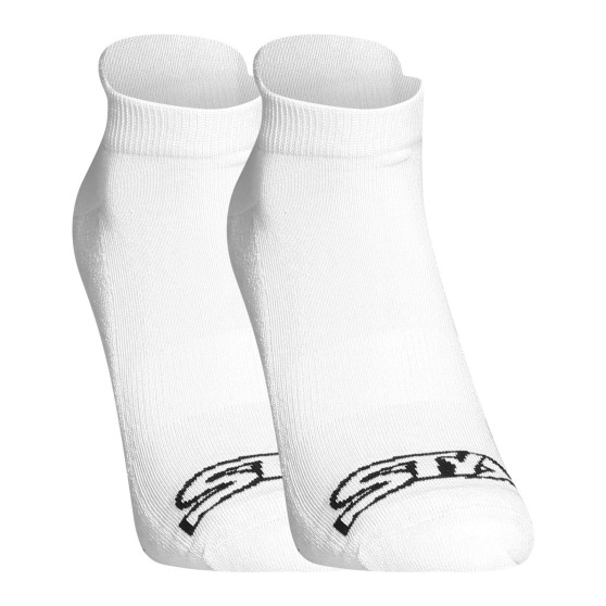 Sokken Styx laag wit met zwart logo (HN1061)