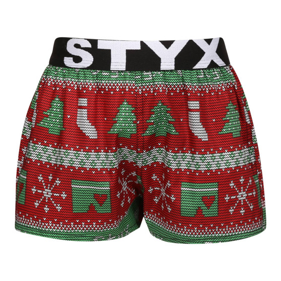 Kindershort Styx kunst sport elastisch Kerstmis gebreid (BJ1658)