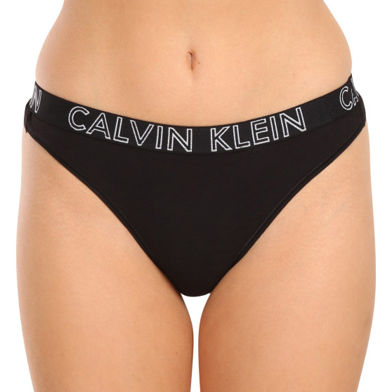 Dames string Calvin Klein zwart (QD3636E-001)