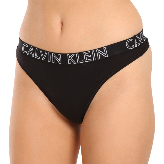 Dames string Calvin Klein zwart (QD3636E-001)