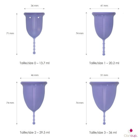 Menstruatiecup Claricup Violet 0 (CLAR05)
