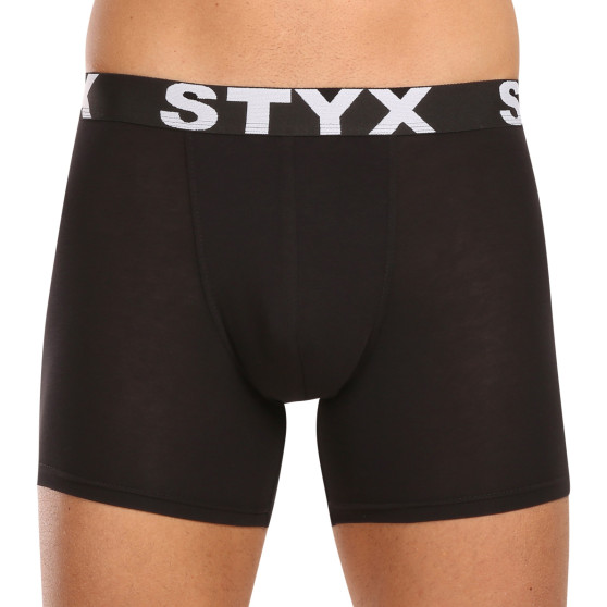 10PACK herenboxershort Styx lang sport elastisch zwart (10U9601)