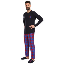 Herenpyjama Tommy Hilfiger met slippers multicolour in geschenkverpakking (UM0UM02989 0G5)