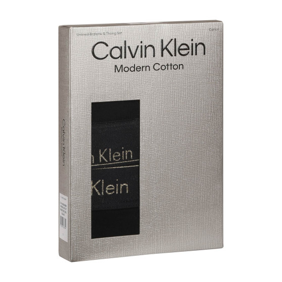 Damesset Calvin Klein bh en string zwart (QF7453E-UB1)