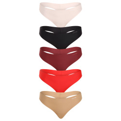 5PACK dames string Calvin Klein naadloos multicolour (QD5147E-HW1)