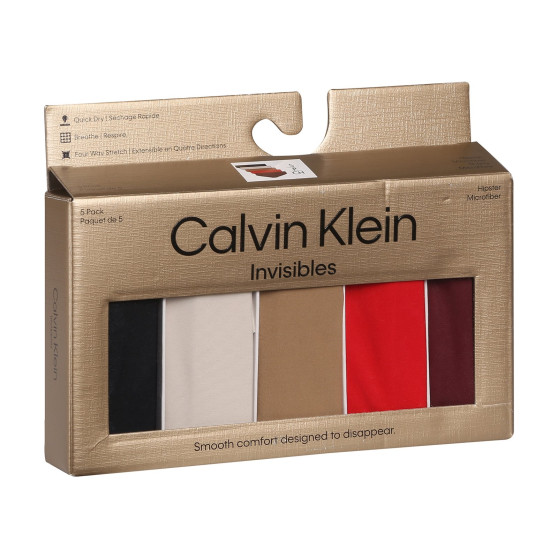 5PACK Dames slip Calvin Klein naadloos multicolour (QD5148E-HW1)
