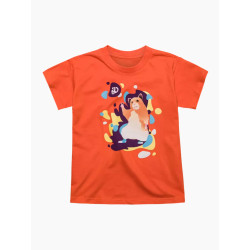 Vrolijk Kinder T-shirt Dedoles Dansende hamster Oranje (D-K-AP-TSH-C-C-1674)