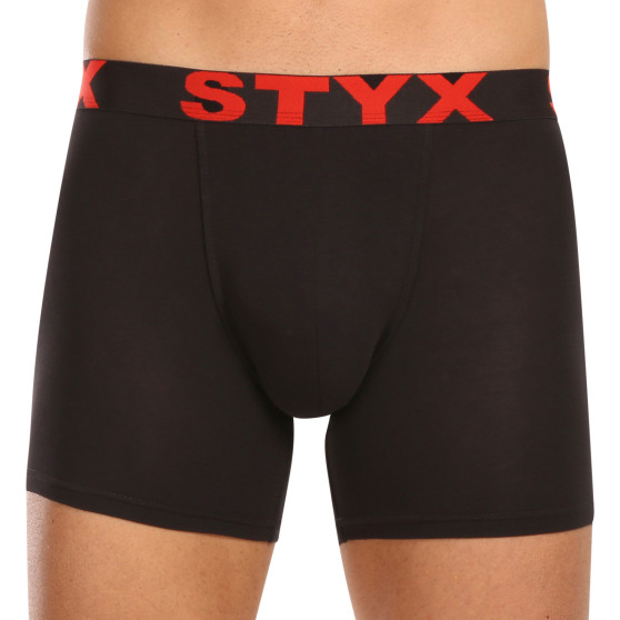 5PACK herenboxershort Styx lang sport elastisch zwart (5U9601)