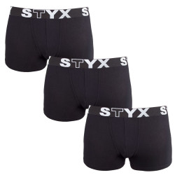 3PACK kinderboxershort Styx sport elastisch zwart (3GJ960)