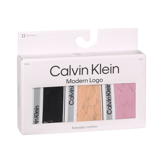 3PACK Dames slip Calvin Klein oversized multicolour (QD5080E-GP9)