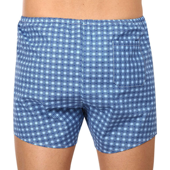 Klassieke Herenboxershorts Foltýn blauwe ruiten extra oversized (KN78)