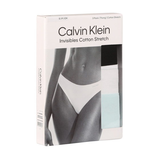 3PACK dames string Calvin Klein veelkleurig (QD5219E-NOY)