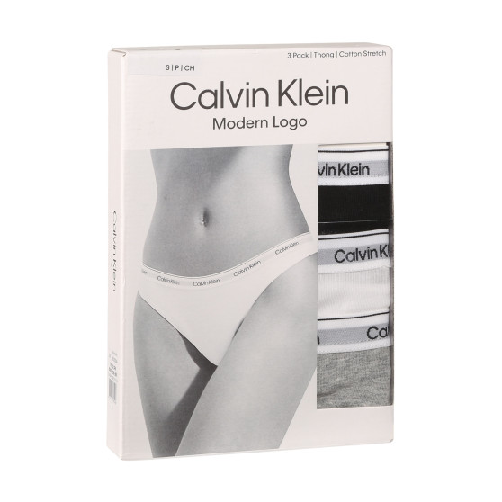 3PACK dames string Calvin Klein veelkleurig (QD5209E-MPI)