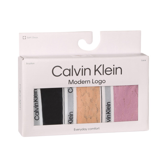 3PACK dames Braziliaanse slip Calvin Klein veelkleurig (QD5068E-GP9)