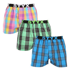 3PACK Herenboxershort Styx sport elastisch meerkleurig (3B102830)