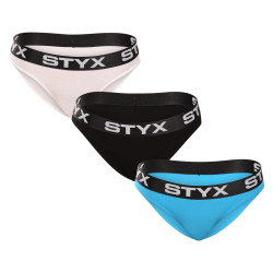 3PACK Dames slip Styx sport elastisch meerkleurig (3IK96019)