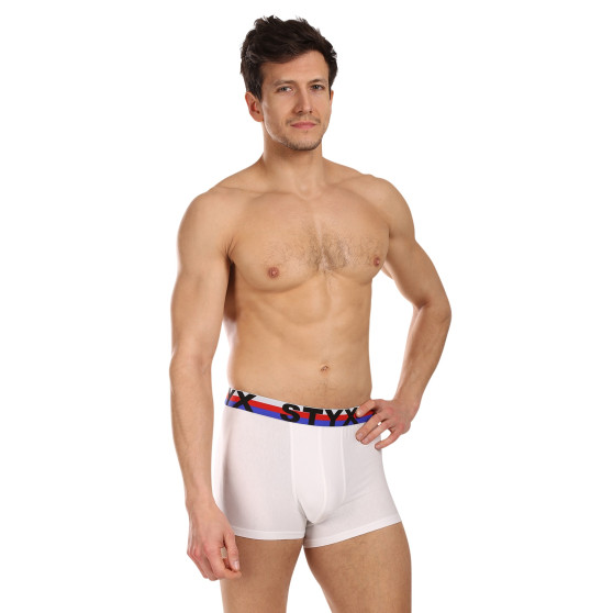 Herenboxershort Styx sport elastisch wit driekleur (G2061)