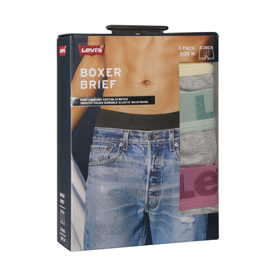 3PACK herenboxershort Levis veelkleurig (905045001 025)