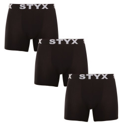 3PACK herenboxershort Styx lang sport elastisch zwart (3U960)